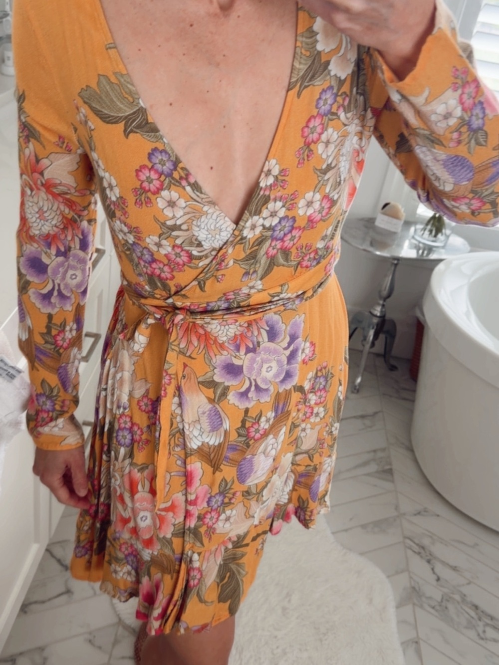 Spell Floral Wrap Mini Dress  S  Gorgeous